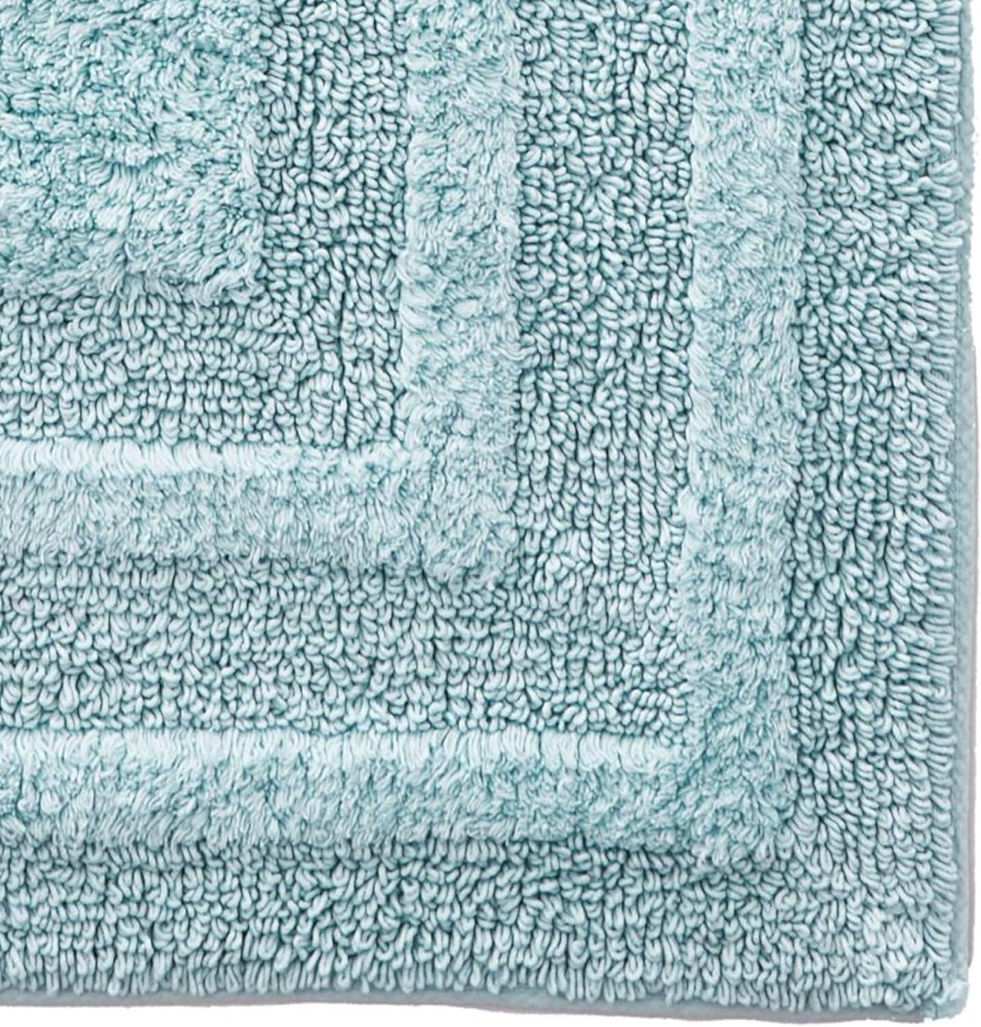 imageEddie Bauer Bathroom Rug 100 Soft Plush Tufted Cotton Runner Rug Highly Absorbent QuickDry and SkidResistant Backing Logan Turquoise 22quot x 60quot