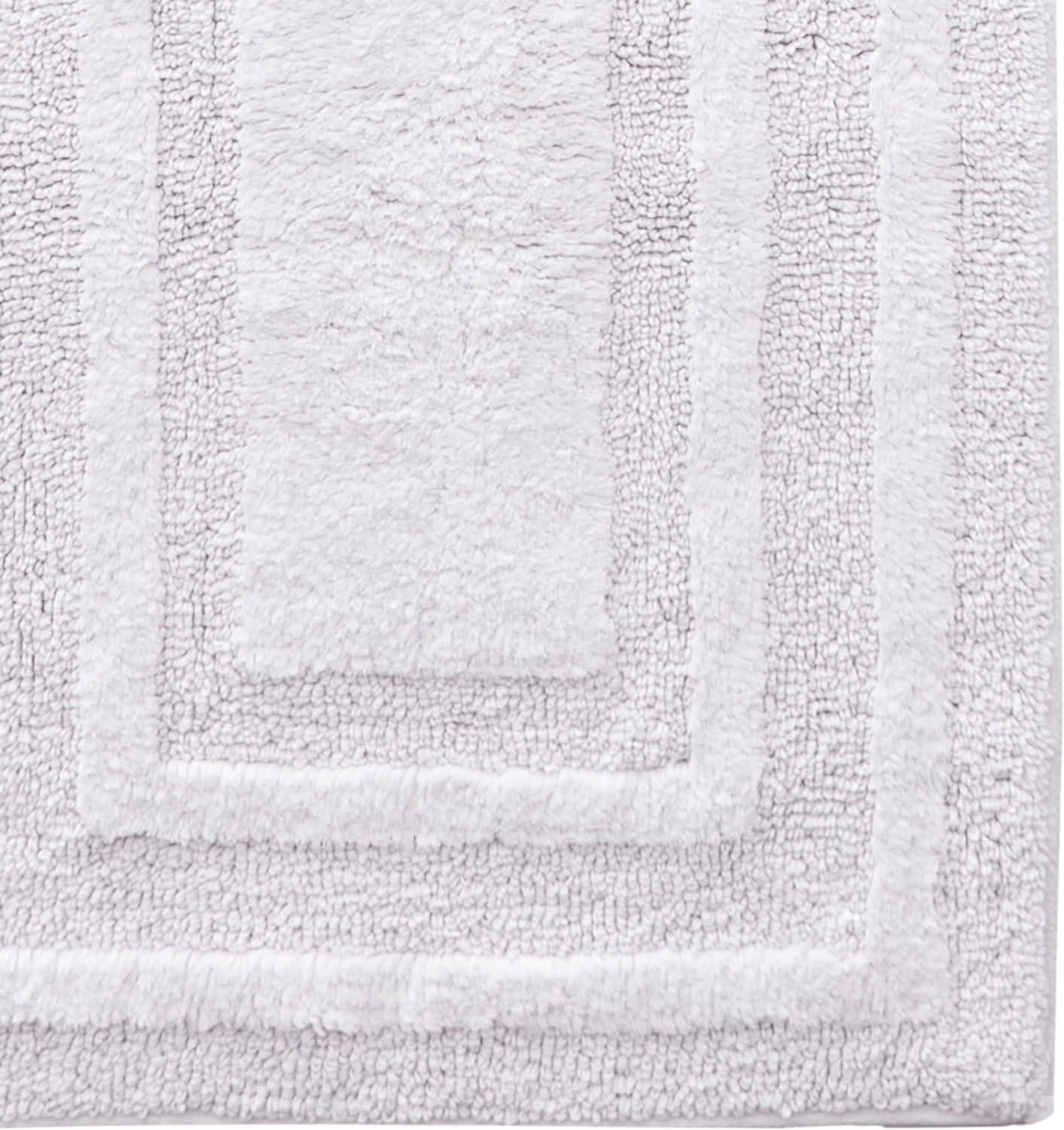 imageEddie Bauer Bathroom Rug 100 Soft Plush Tufted Cotton Runner Rug Highly Absorbent QuickDry and SkidResistant Backing Logan White 22quot x 60quotWhite