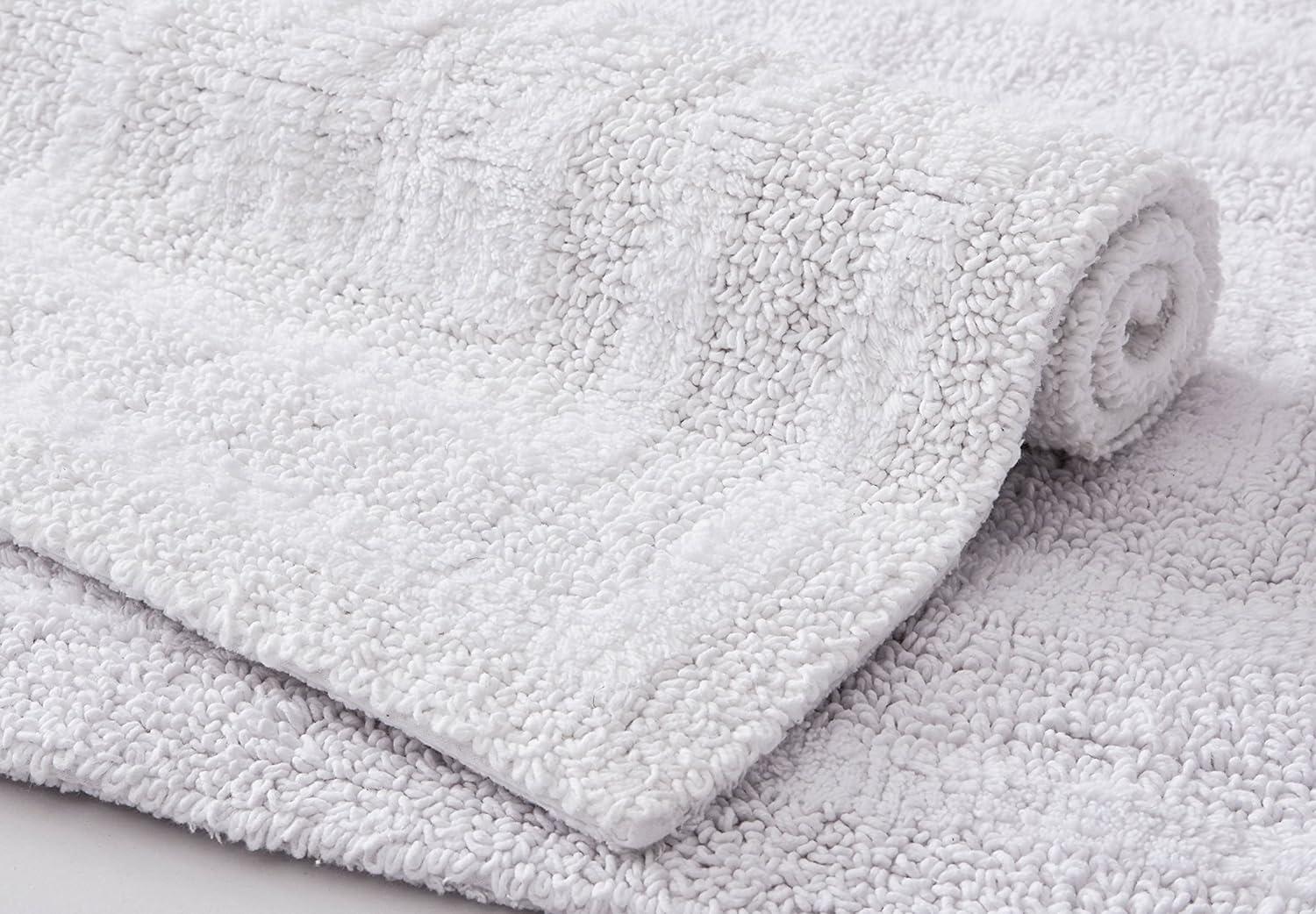 imageEddie Bauer Bathroom Rug 100 Soft Plush Tufted Cotton Runner Rug Highly Absorbent QuickDry and SkidResistant Backing Logan White 22quot x 60quotWhite