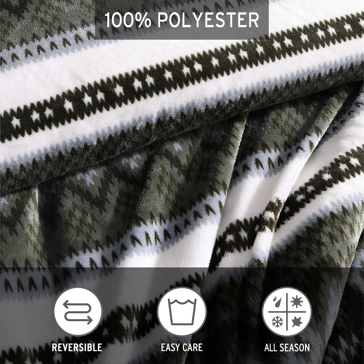 imageEddie Bauer King Comforter Set Reversible Plush Bedding with Matching Shams Super Soft Luxurious Bedding Set OekoTex Certified Shelton Fair Isle Green KingShelton Fair Isle Green