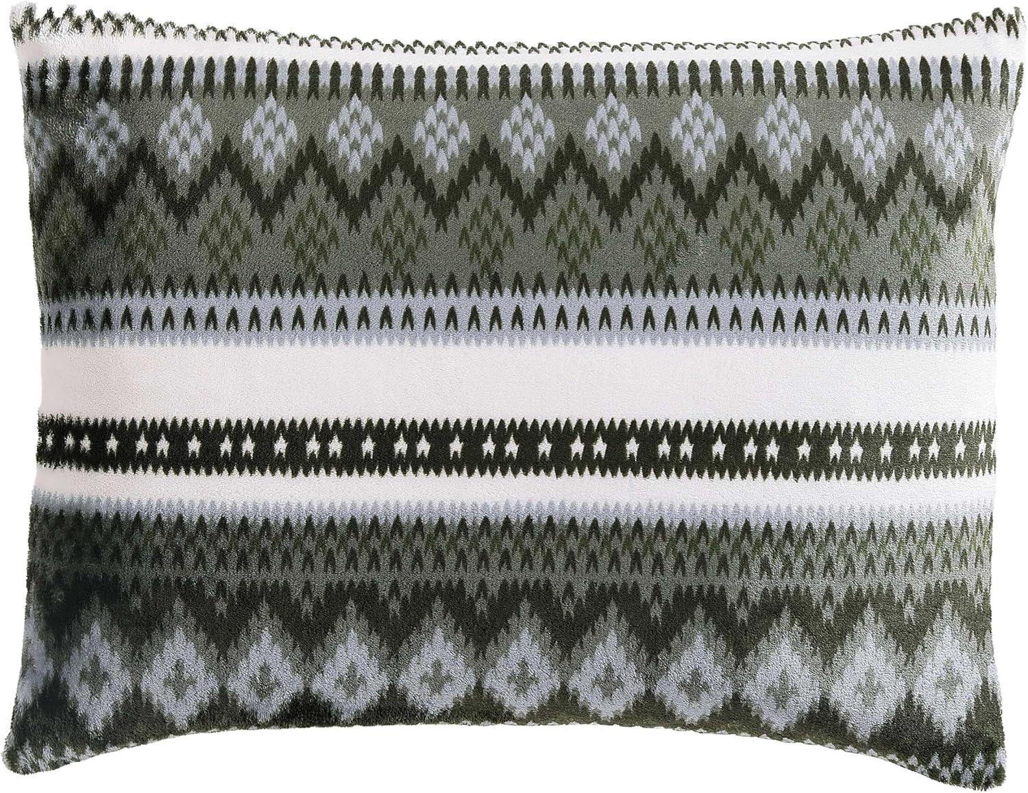 imageEddie Bauer King Comforter Set Reversible Plush Bedding with Matching Shams Super Soft Luxurious Bedding Set OekoTex Certified Shelton Fair Isle Green KingShelton Fair Isle Green