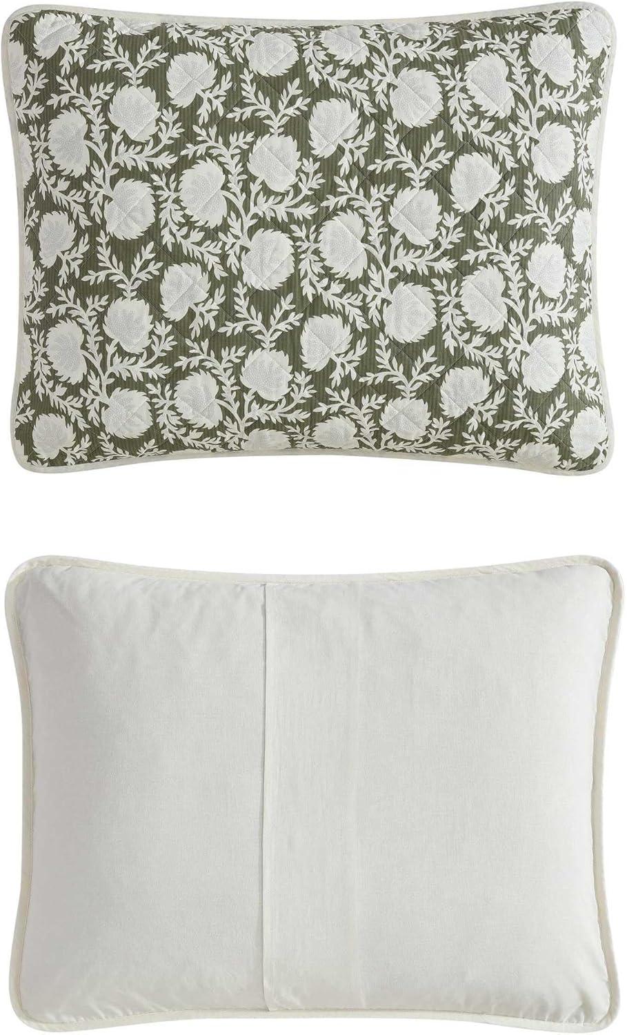 imageEddie Bauer Quilt Set Super Soft Bedding with Matching Sham Silky Smooth ampamp Breathable Classic Home Essentials Alani Island Conversation Beige TwinGarden Bloom Green