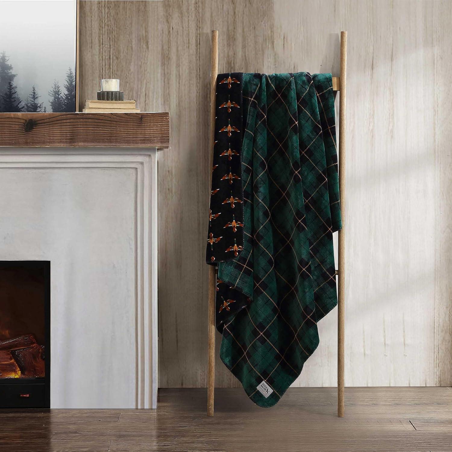imageEddie Bauer Throw Blanket Reversible Plush Fleece Bedding Luxurious Bedding Set OekoTex Certified Capitol Hill Plaid Green 60quot x 70quotCapitol Hill Plaid Green