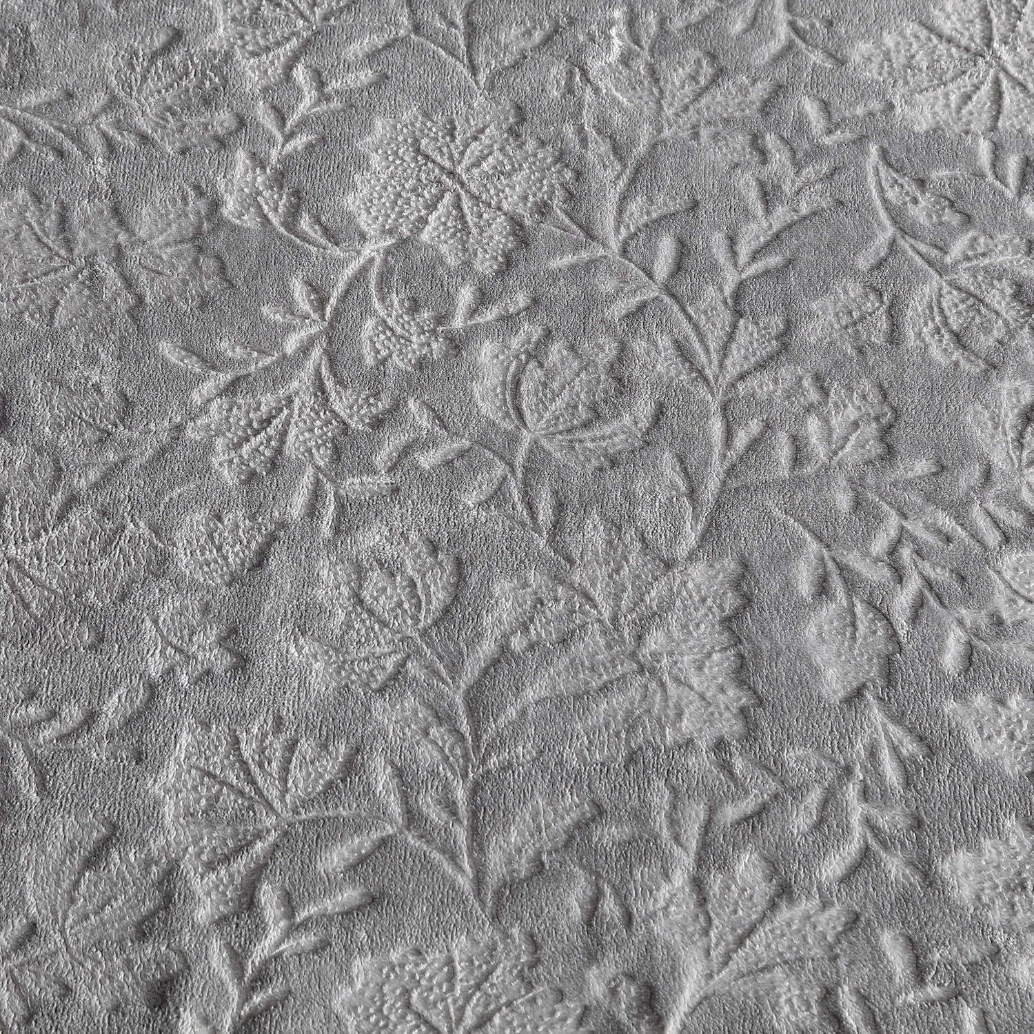 imageEddie Bauer Throw Blanket UltraSoft ampamp Reversible Plush Blanket Oversized Bedding for Couch or Bed Trailhead Plaid Red 60quot x 70quotWoodblock Floral Grey