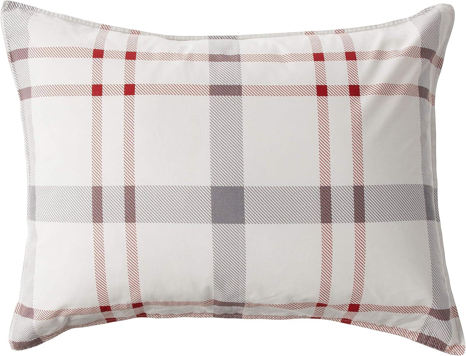 imageEddie Bauer Twin Comforter Set Microsuede Bedding with Soft Plush Faux Shearling Reverse 2 Piece Bed Set with Matching Pillowcase Big Lake Plaid GreenGrey