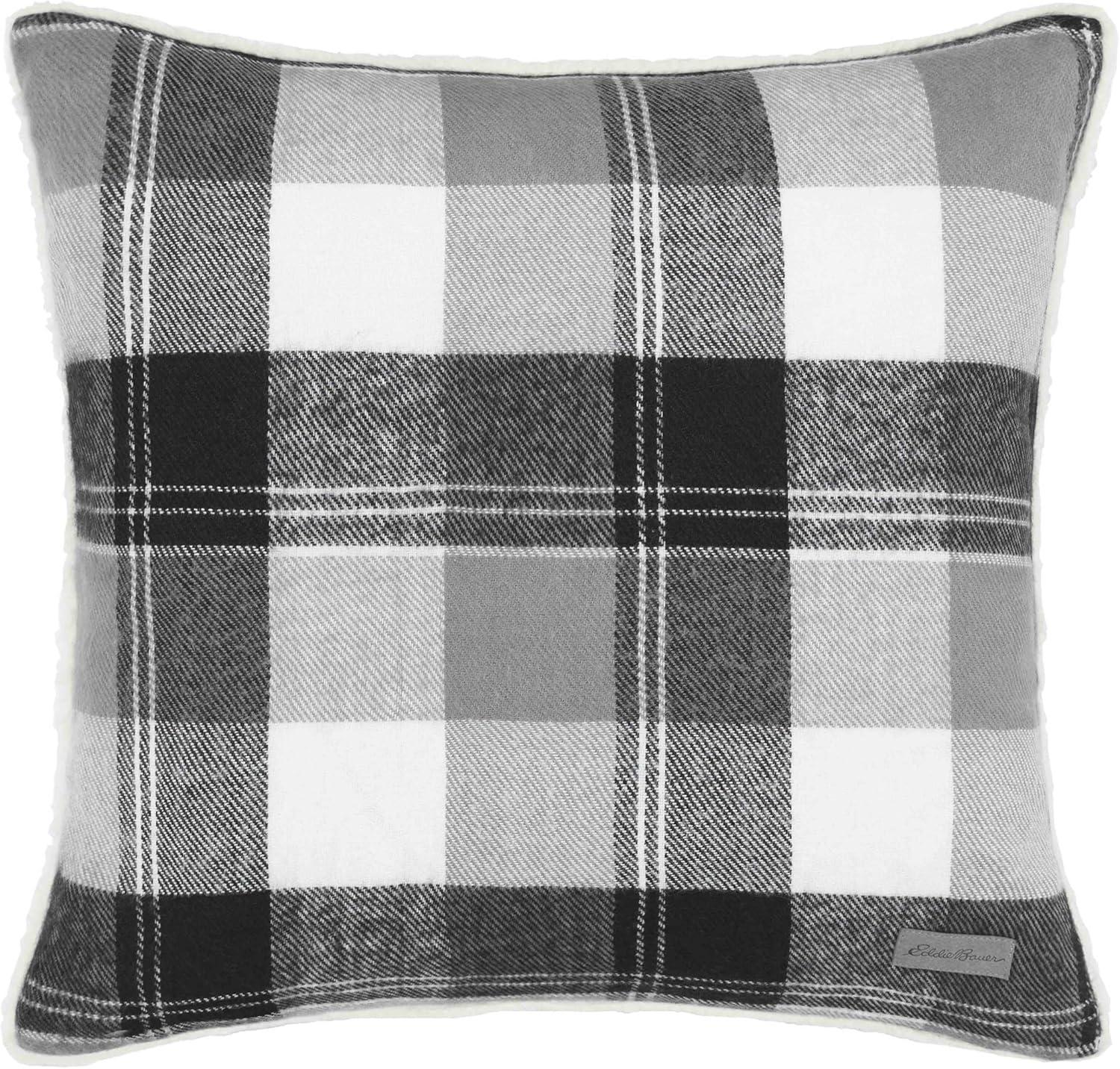 imageEddie Bauer Twin Comforter Set Reversible Plaid Bedding with Matching Sham Cozy Home Decor for Colder Months OekoTex Certified Willow Plaid Grey Twin