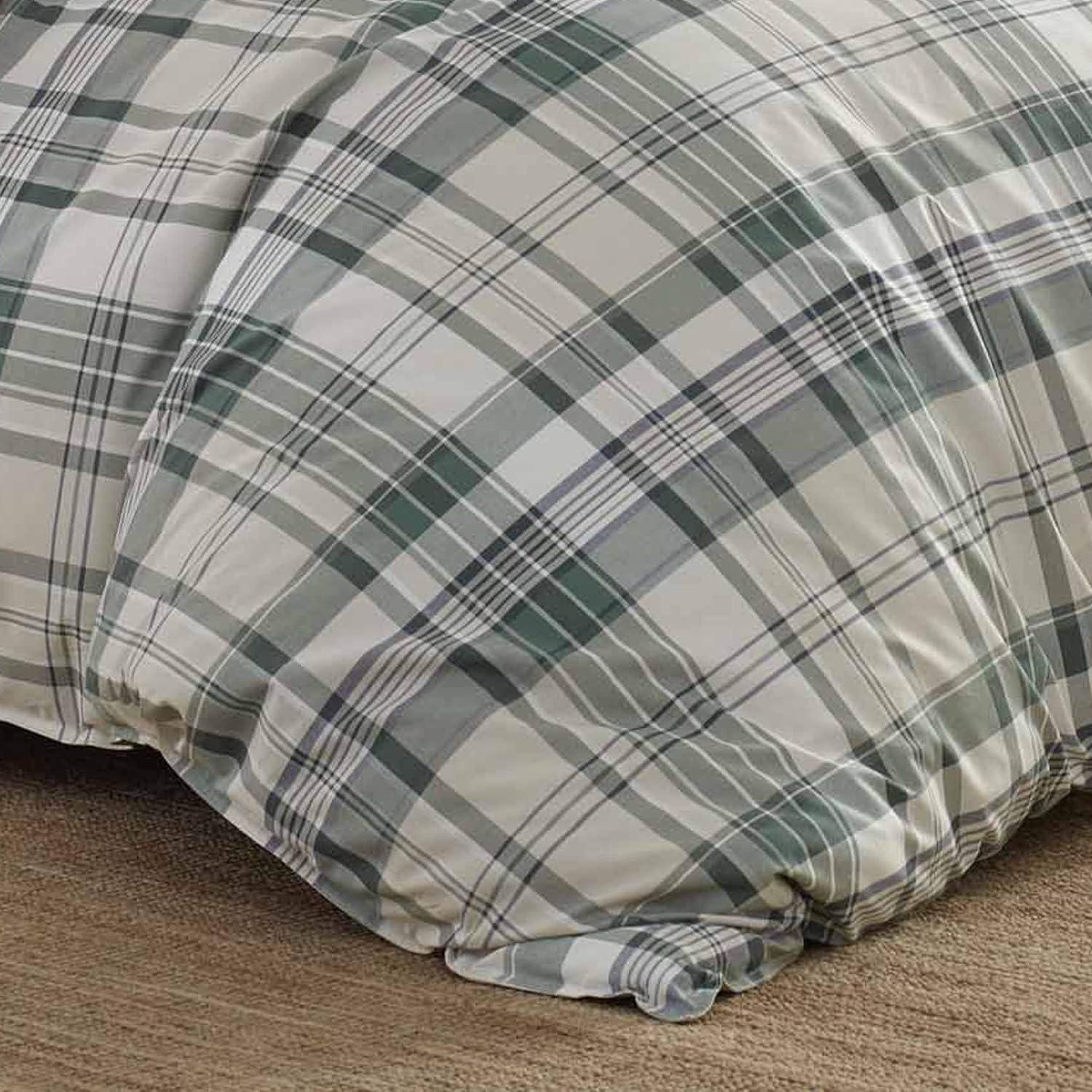 imageEddie Bauer Twin Duvet Cover Set Cotton Reversible Bedding Buffalo Plaid Home Decor for All Seasons Black Check TwinEvergreen