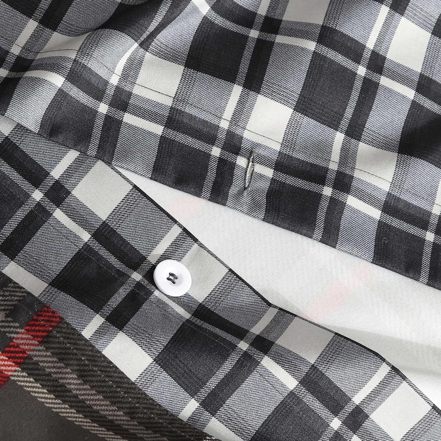 imageEddie Bauer Twin Duvet Cover Set Cotton Reversible Bedding Buffalo Plaid Home Decor for All Seasons Black Check TwinWillow Plaid Grey
