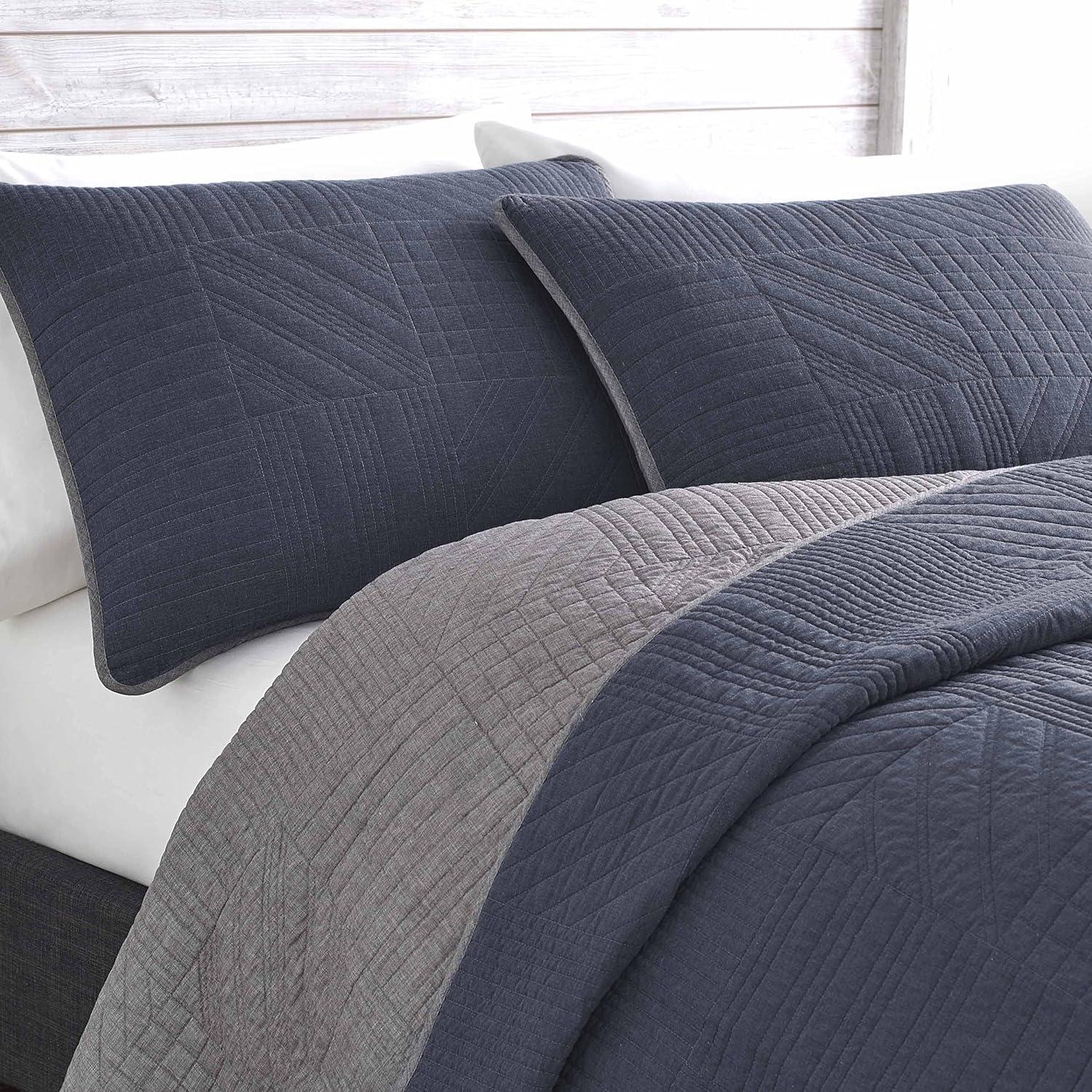 imageEddie Bauer Twin Quilt Set Reversible Bedding with Matching Sham Lightweight Home Decor for All Seasons Hidden Lake Blue TwinHidden Lake Blue