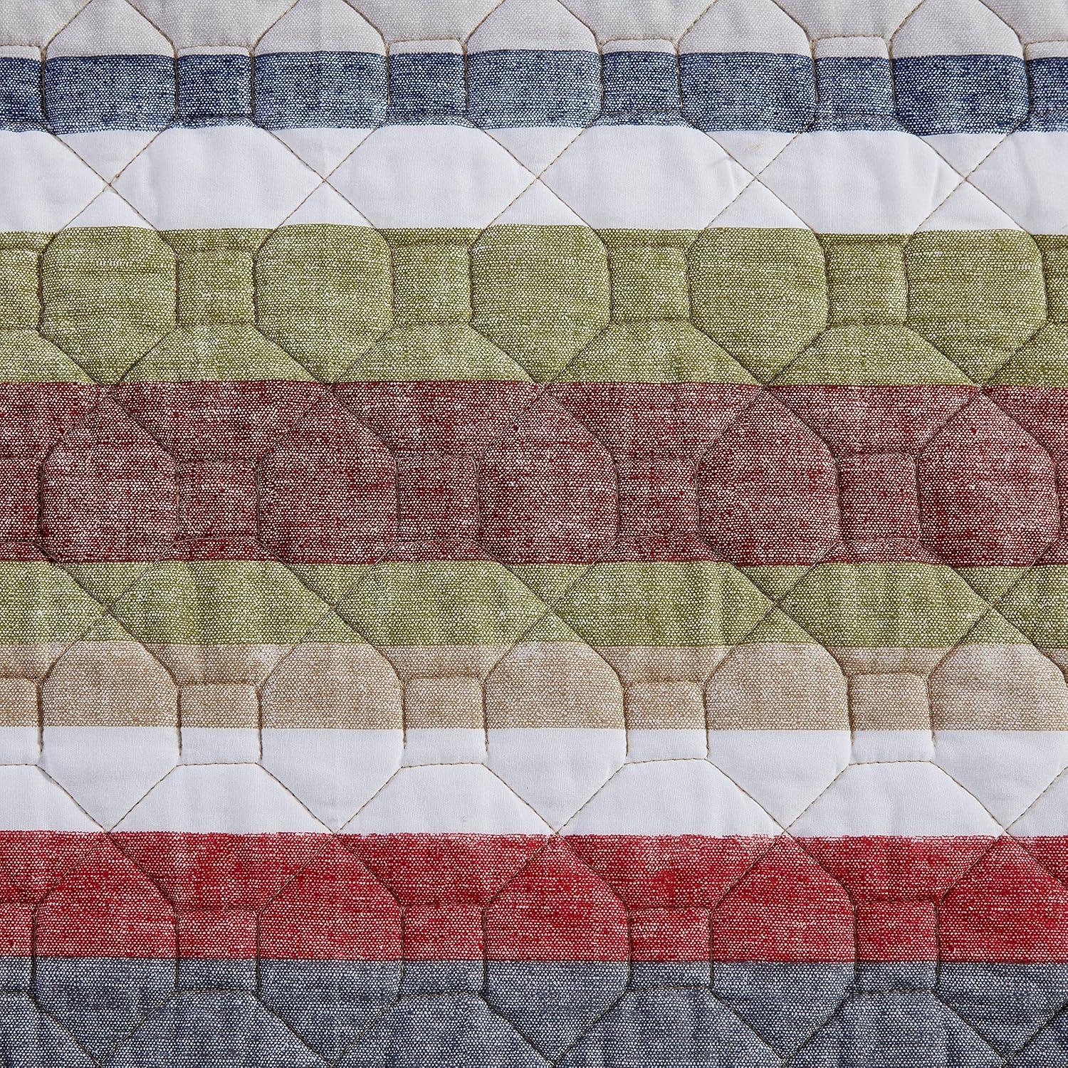 imageEddie Bauer Twin Quilt Set Reversible Bedding with Matching Sham Lightweight Home Decor for All Seasons Hidden Lake Blue TwinSalmon Ladder Beige