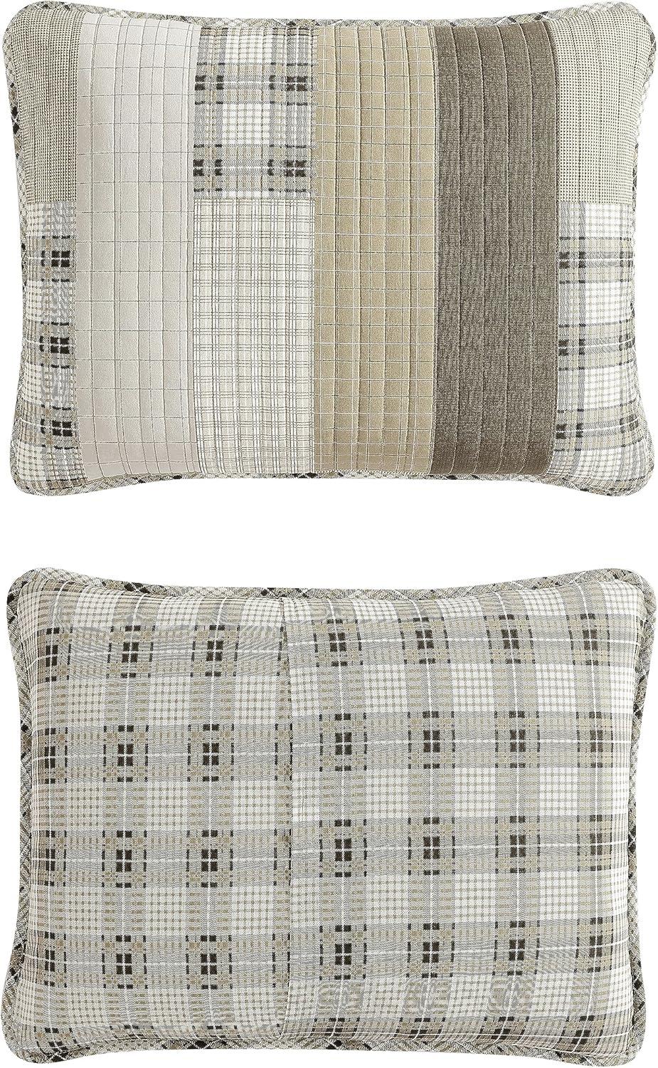 imageEddie Bauer Twin Quilt Set Reversible Cotton Bedding with Matching Sham Lightweight Home Decor for All Seasons Eastmont Navy TwinBeigeKhakiIvory