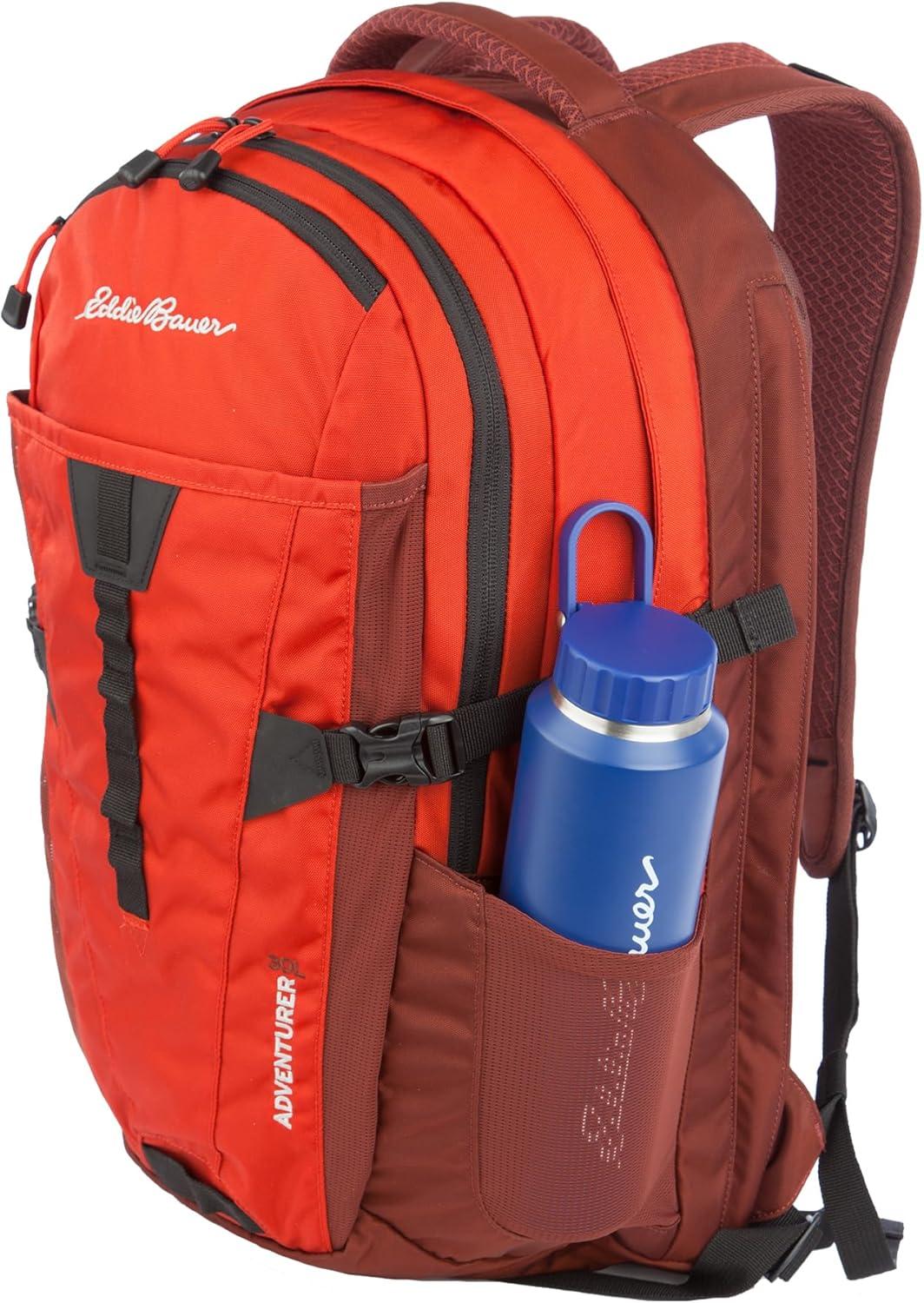 imageEddie Bauer Adventurer Backpack with Organization Compartments and HydrationLaptop Compatible Sleeve Adventurer True Blue 30LAdventurer Picante