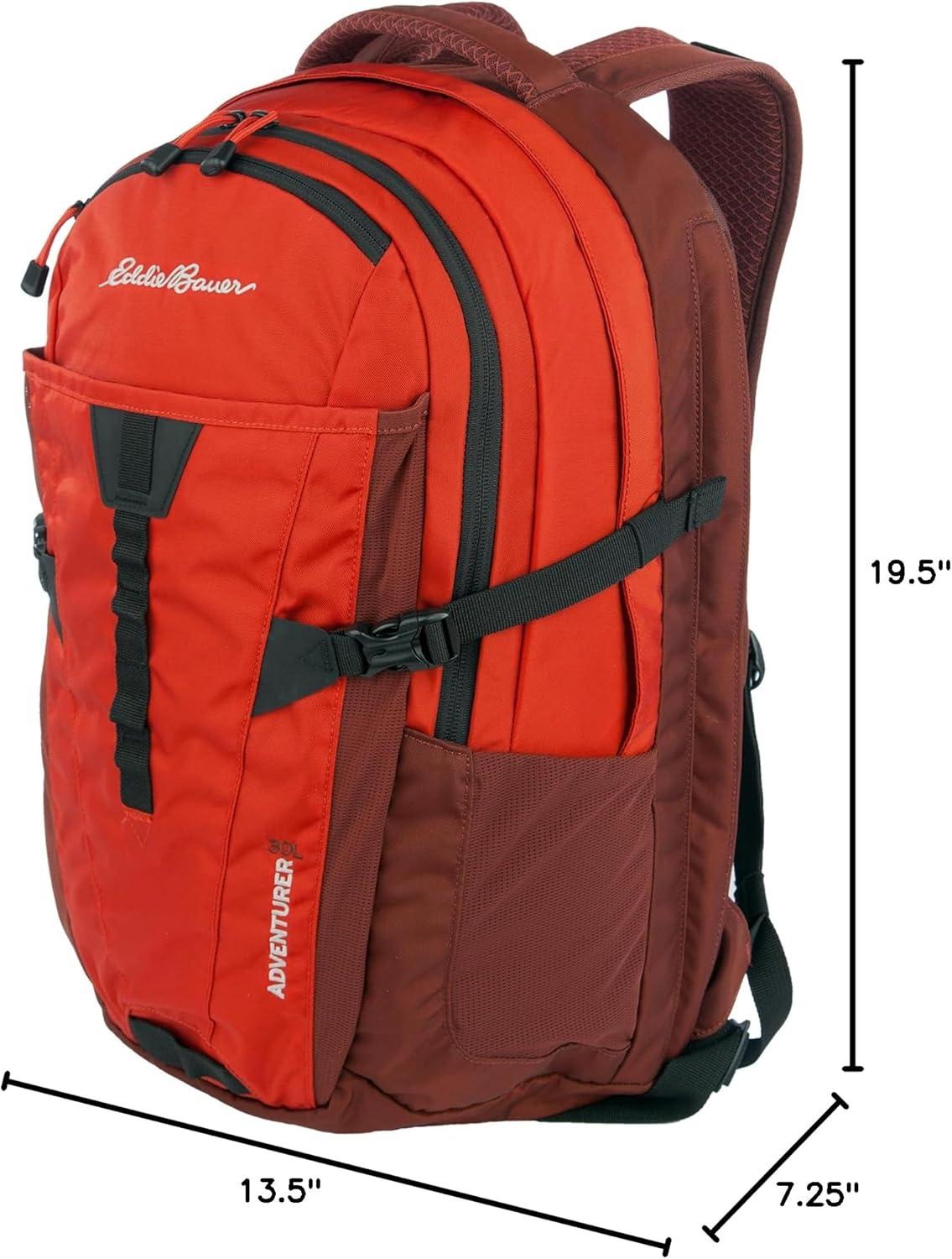 imageEddie Bauer Adventurer Backpack with Organization Compartments and HydrationLaptop Compatible Sleeve Adventurer True Blue 30LAdventurer Picante