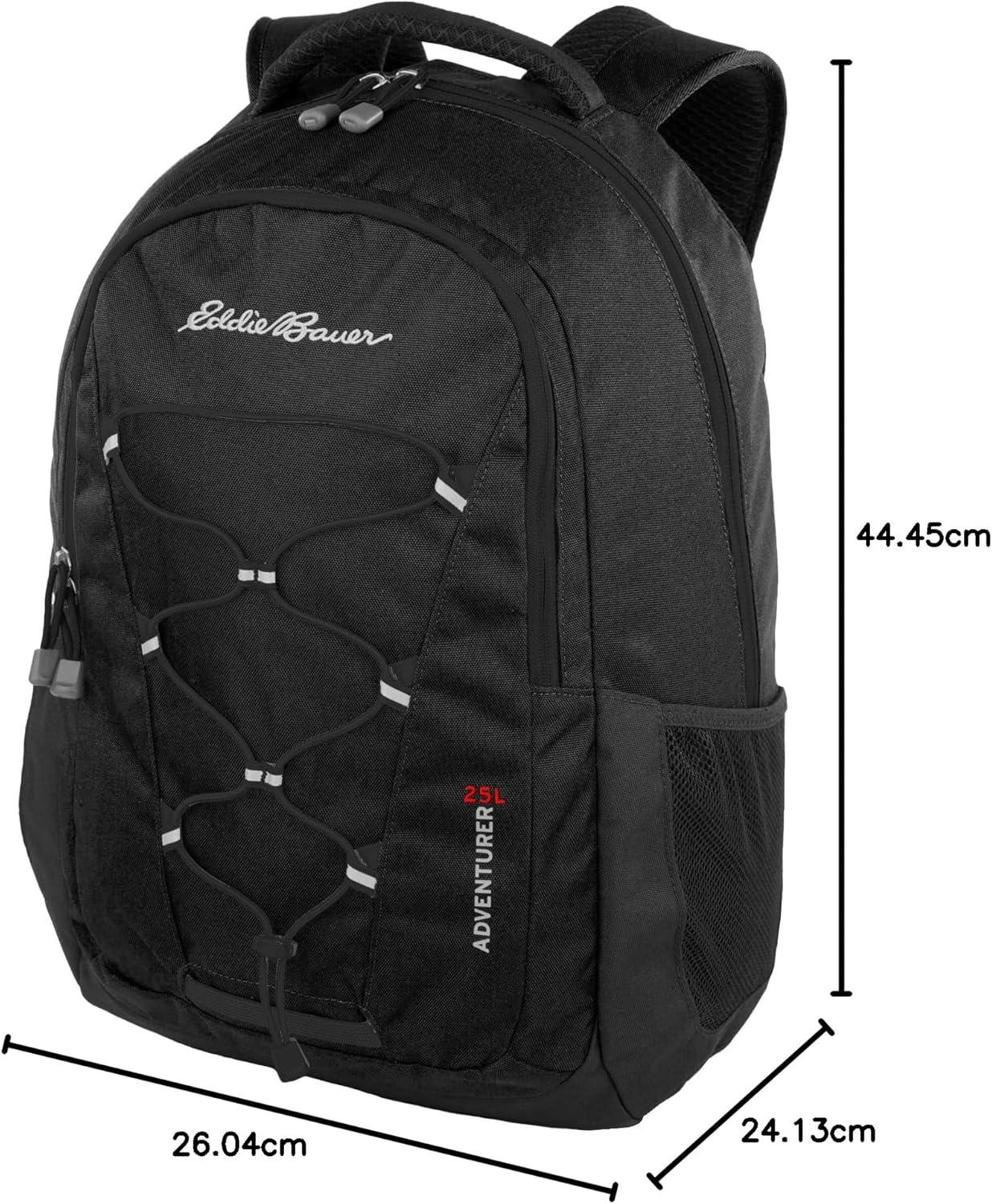 imageEddie Bauer Adventurer Backpack with Organization Compartments and HydrationLaptop Compatible Sleeve Adventurer True Blue 30LTrail Adventurer Black
