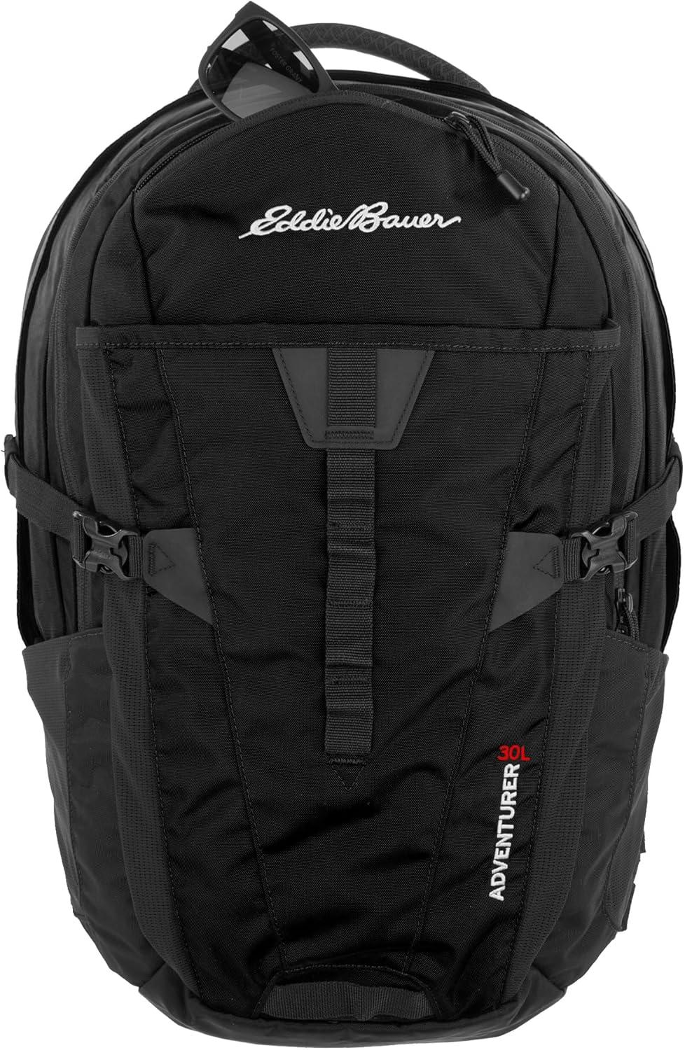 imageEddie Bauer Adventurer Backpack with Organization Compartments and HydrationLaptop Compatible Sleeve Adventurer True Blue 30LWomens Adventurer Black