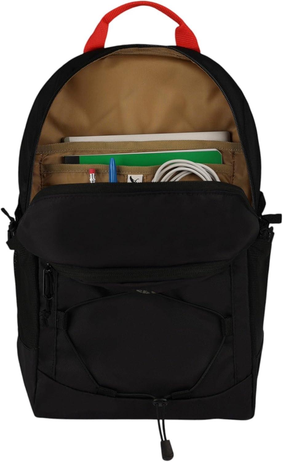 imageEddie Bauer Campus Backpack 26L Everyday Carry Work Travel Commuter Padded Laptop Sleeve Stretch Bottle Pockets Lightweight Durable Marine BlueVarsity Black