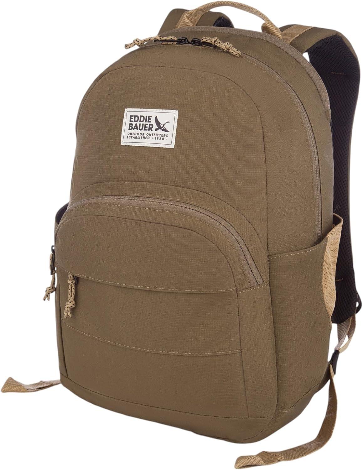 imageEddie Bauer Campus Backpack 26L Everyday Carry Work Travel Commuter Padded Laptop Sleeve Stretch Bottle Pockets Lightweight Durable Marine BlueCampus Adler Green