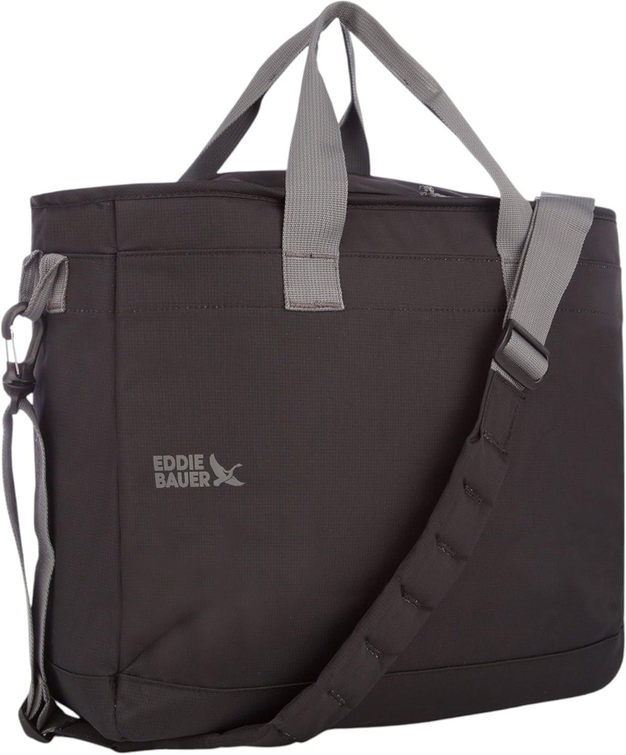 imageEddie Bauer Cooler Bag Insulated Vacation Travel Camping Tailgate Beach Picnic Festival Shoulder Carry Top Handle RainTote Cooler Black