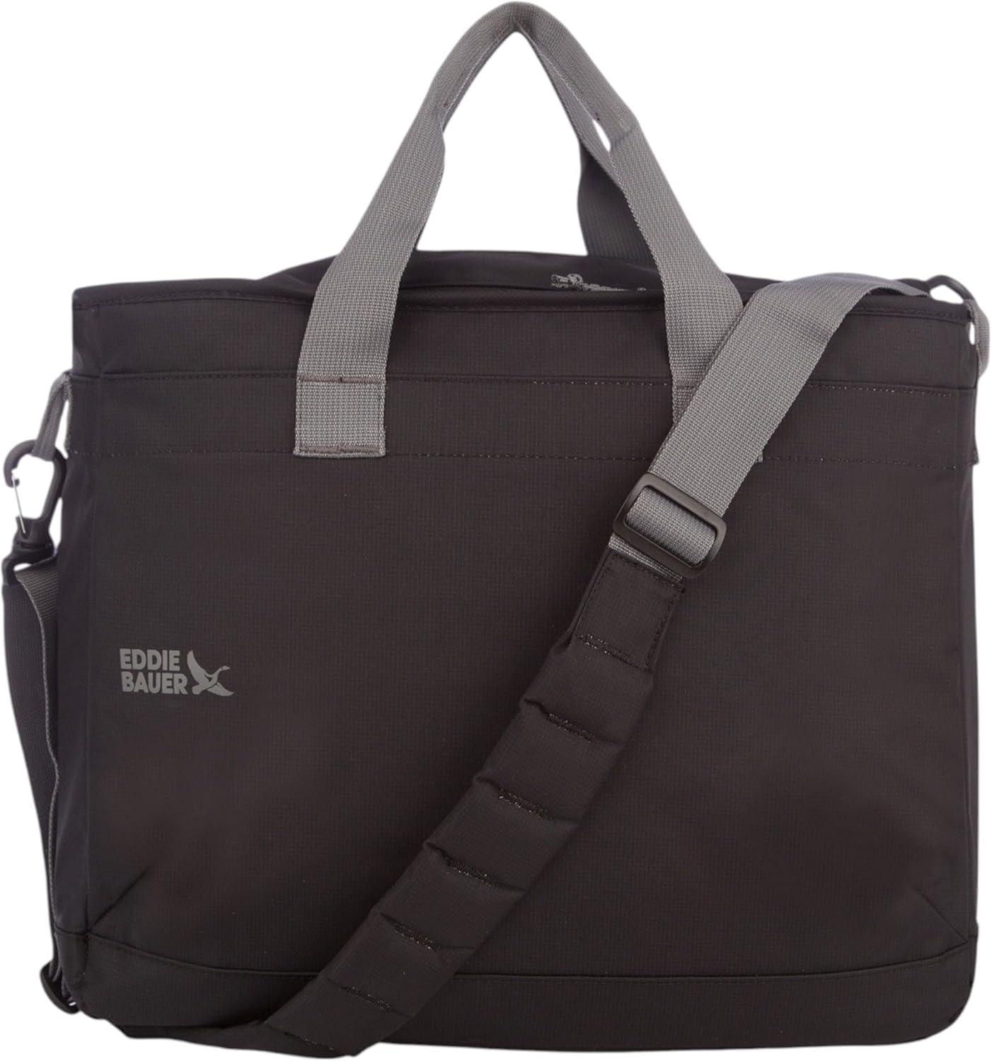 imageEddie Bauer Cooler Bag Insulated Vacation Travel Camping Tailgate Beach Picnic Festival Shoulder Carry Top Handle RainTote Cooler Black