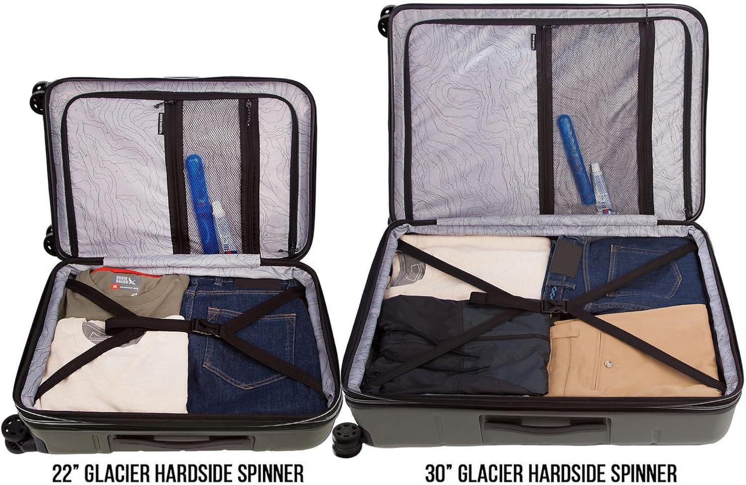 imageEddie Bauer Glacier Hardside Spinner Durable PCABS Construction 2Piece Set Suitcase Luggage SprigSprig