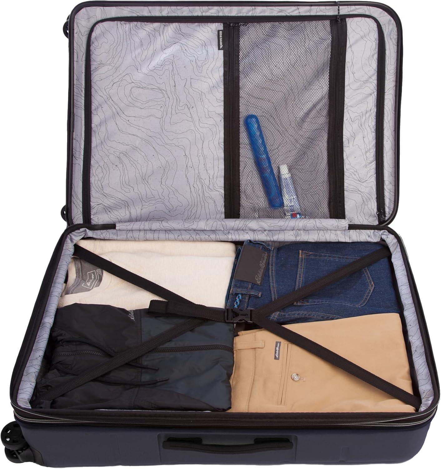 imageEddie Bauer Glacier Hardside Spinner Durable PCABS Construction 2Piece Set Suitcase Luggage SprigStorm