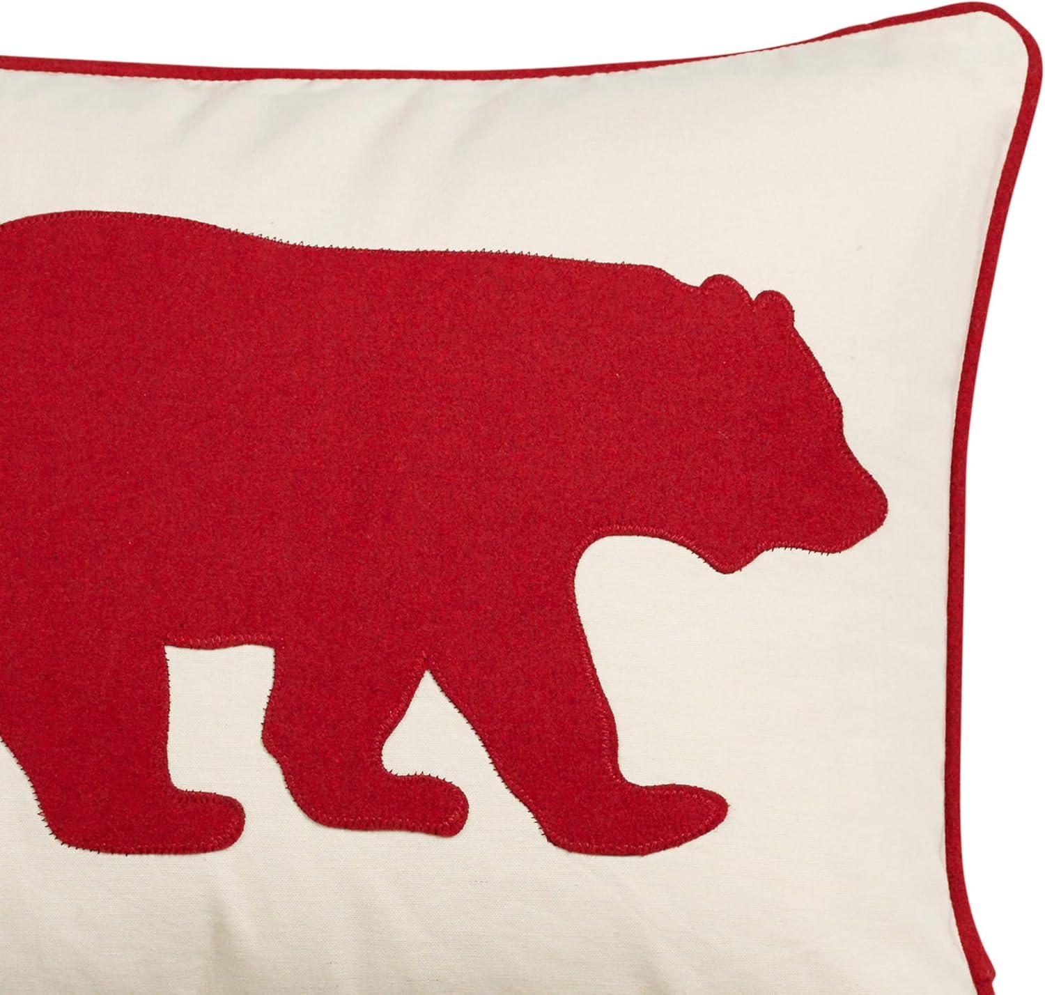 imageEddie Bauer Home Throw Pillow with Zipper Closure Perfect Luxurious Bedding Set for Bed or Sofa 16quot x 20quot Bear Twill BlackBear Twill Red