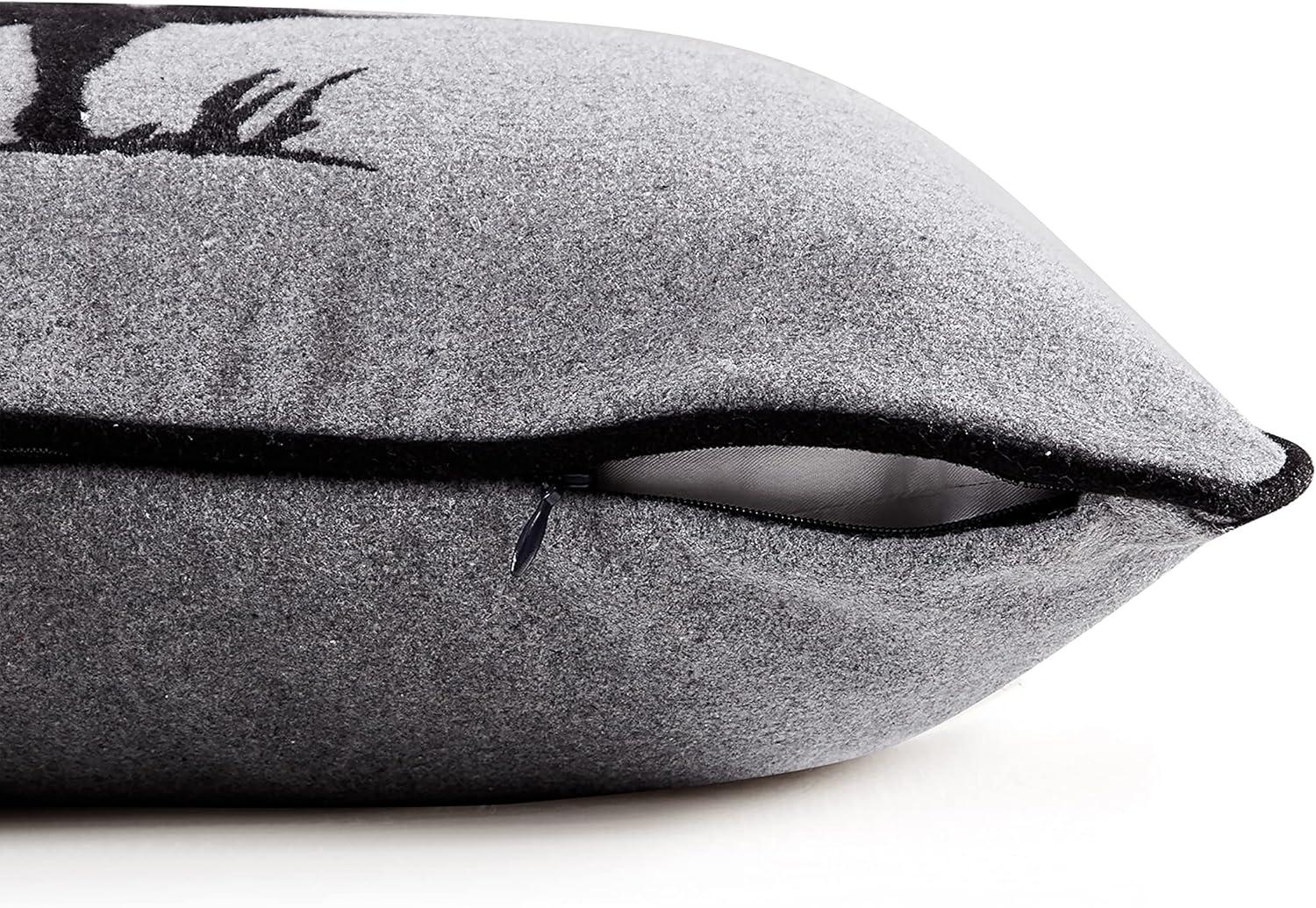 imageEddie Bauer Home Throw Pillow with Zipper Closure Perfect Luxurious Bedding Set for Bed or Sofa 16quot x 20quot Bear Twill BlackElk CharcoalBlack
