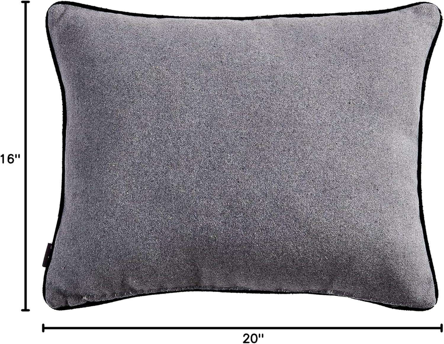 imageEddie Bauer Home Throw Pillow with Zipper Closure Perfect Luxurious Bedding Set for Bed or Sofa 16quot x 20quot Bear Twill BlackElk CharcoalBlack