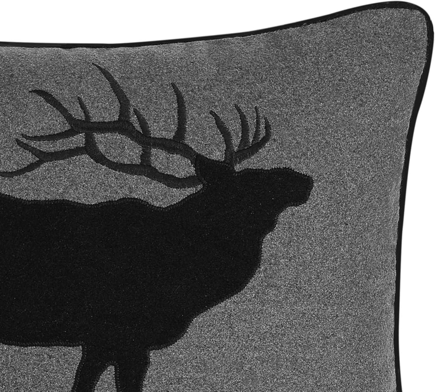 imageEddie Bauer Home Throw Pillow with Zipper Closure Perfect Luxurious Bedding Set for Bed or Sofa 16quot x 20quot Bear Twill BlackElk CharcoalBlack