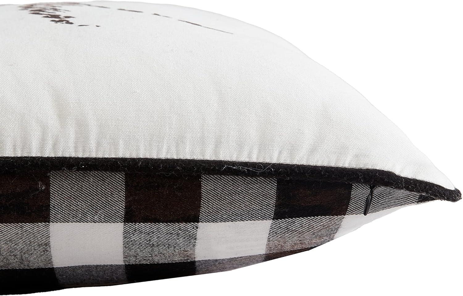 imageEddie Bauer Home Throw Pillow with Zipper Closure Perfect Luxurious Bedding Set for Bed or Sofa 16quot x 20quot Bear Twill BlackMorning Stag BlackWhite