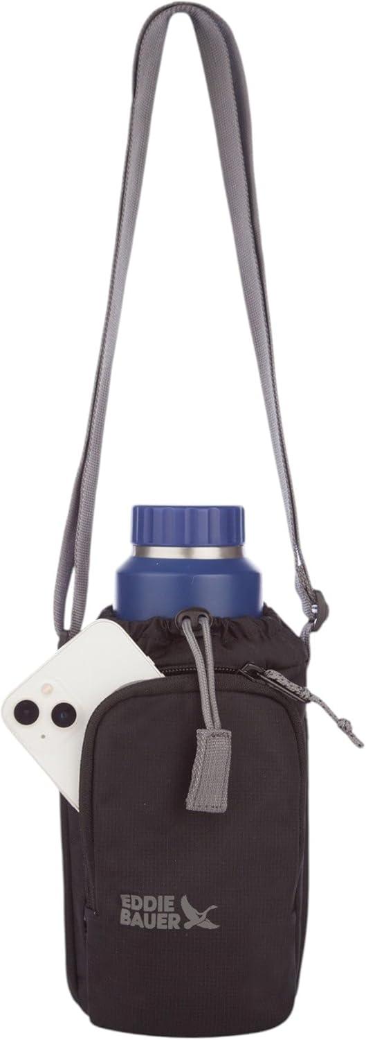 imageEddie Bauer Insulated Bottle Bag Sling Work Travel Outdoor BlackBlack