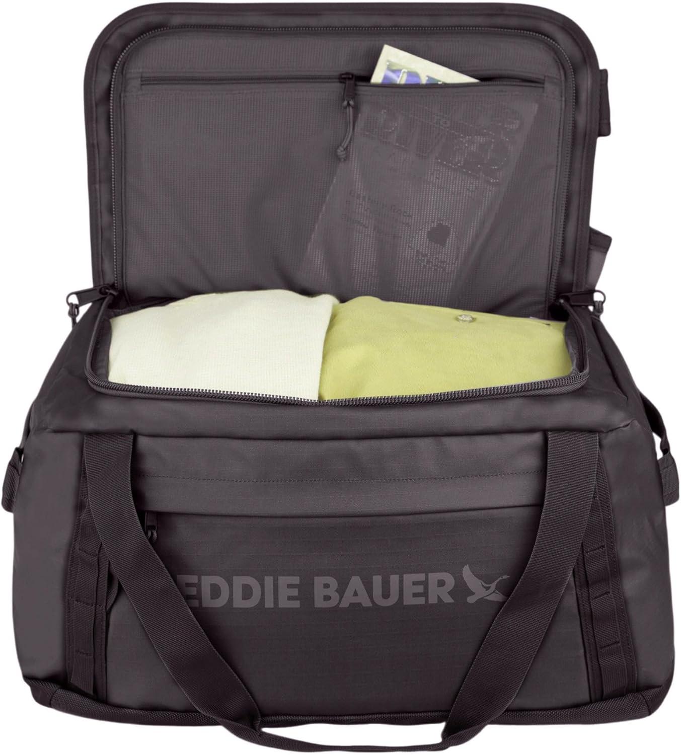 imageEddie Bauer Maximus Duffel Bag 40L and 70L Hiking Outdoor Travel Lightweight WeatherResistant Durable RuggedBlack