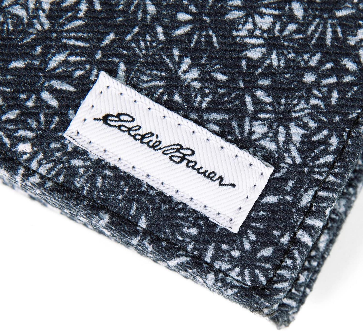 imageEddie Bauer Men Signature Bifold Passcase Wallet Available in Cotton Canvas Or Ripstop NylonCanvas Print Blue