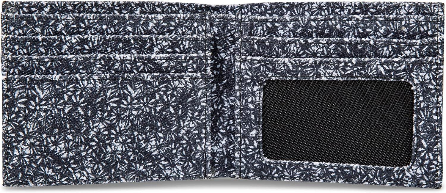 imageEddie Bauer Men Signature Bifold Passcase Wallet Available in Cotton Canvas Or Ripstop NylonCanvas Print Blue