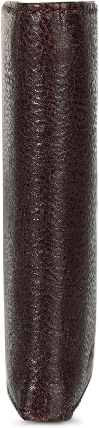 imageEddie Bauer Men Signature Trifold WalletLeather Logo Brown