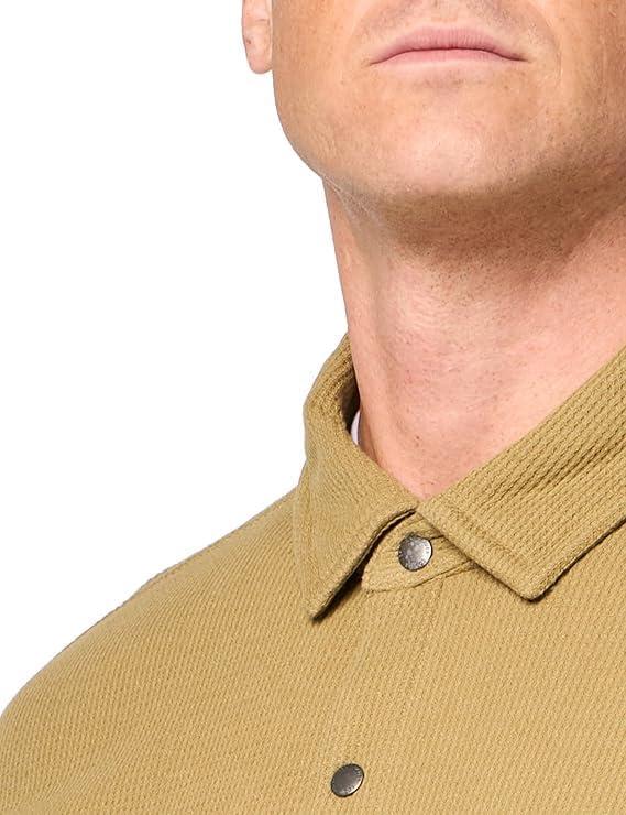 imageEddie Bauer Mens Faux ShearlingLined Thermal ShirtDark Tan