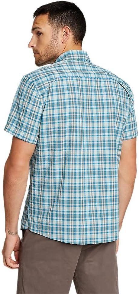 imageEddie Bauer Mens Pack It Seersucker ShortSleeve ShirtCeladon