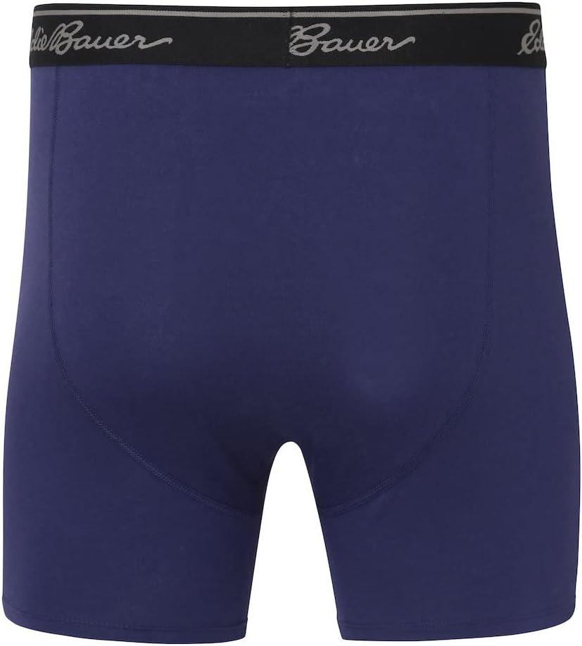 imageEddie Bauer Mens Standard 6quot Boxer Briefs Underwear 2 Pack Cotton Or AirknitCotton CharcoalNavy