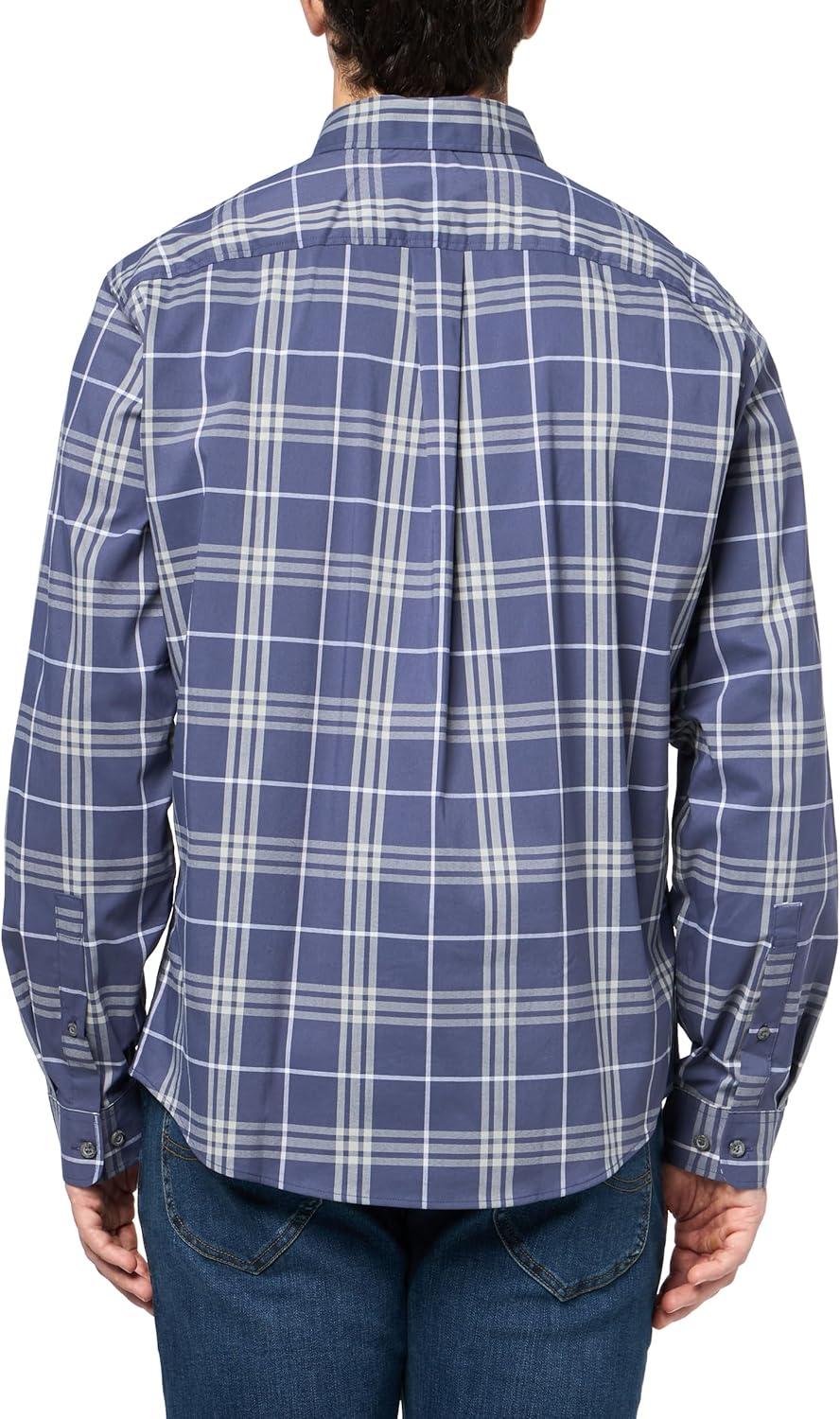 imageEddie Bauer Mens Voyager Flex LongSleeve ShirtDark Mulberry