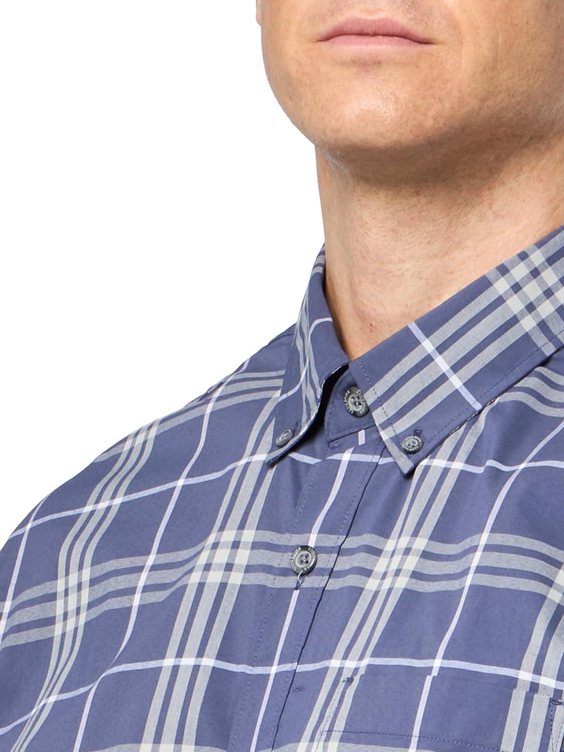 imageEddie Bauer Mens Voyager Flex LongSleeve ShirtDark Mulberry