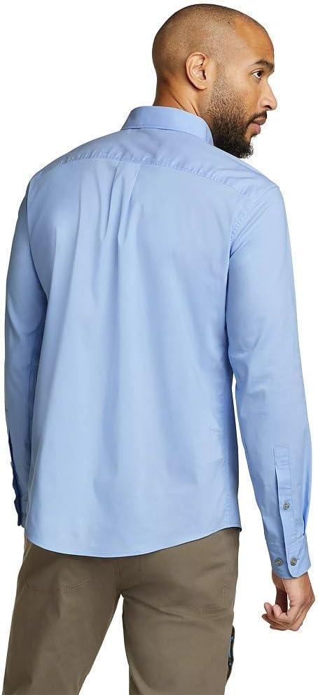 imageEddie Bauer Mens Voyager Flex LongSleeve ShirtFrench Blue