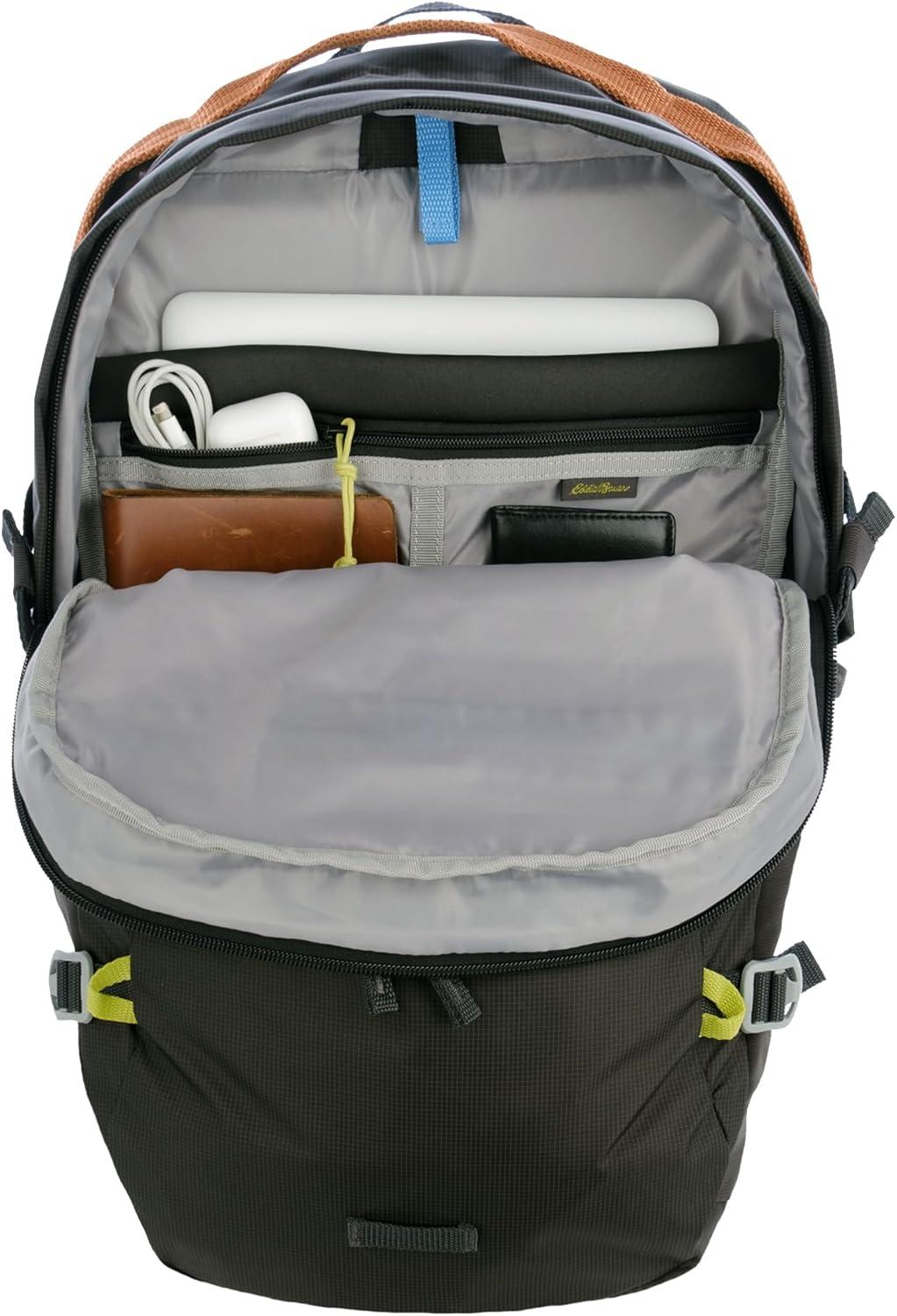 imageEddie Bauer Nomad Backpack with Compression Straps and HydrationLaptop Compatible Sleeve Sienna 28LCarbon