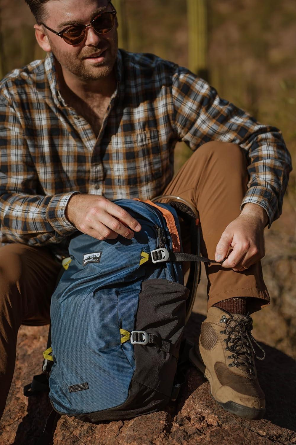 imageEddie Bauer Nomad Backpack with Compression Straps and HydrationLaptop Compatible Sleeve Sienna 28LCarbon