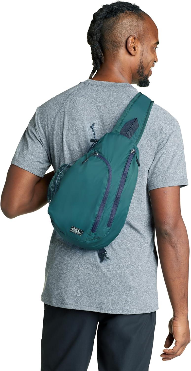 imageEddie Bauer Ripstop 8L Shoulder Sling Pack with Padded AirMesh Adjustable Crossbody Strap for Right or Left Handed Fit BlackBrook
