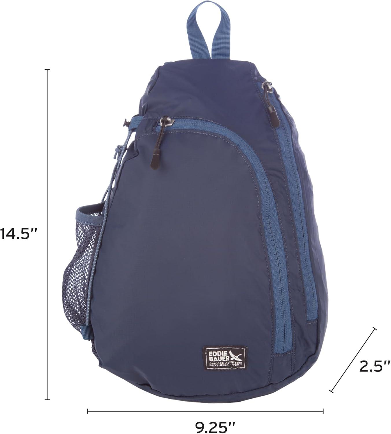 imageEddie Bauer Ripstop 8L Shoulder Sling Pack with Padded AirMesh Adjustable Crossbody Strap for Right or Left Handed Fit BlackBrook