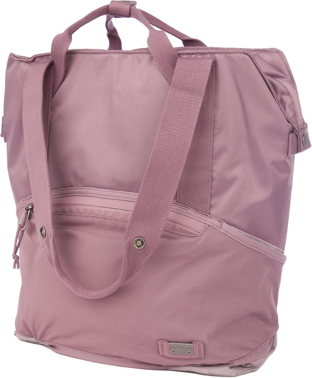 imageEddie Bauer Skylar Tote Bag EDC Work Travel Laptop Sleeve Mesh Pockets Convertible Top Handle 25LDusty Violet