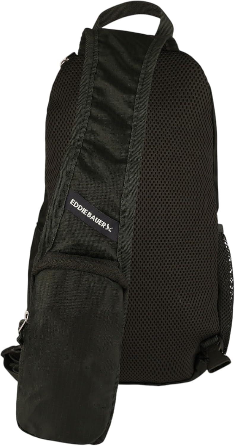 imageEddie Bauer Stowaway Packable Sling Bag Foldable Travel Outdoor Lightweight Compact Everyday Carry Ripstop Nylon 10L Dark SmokeDark Forest