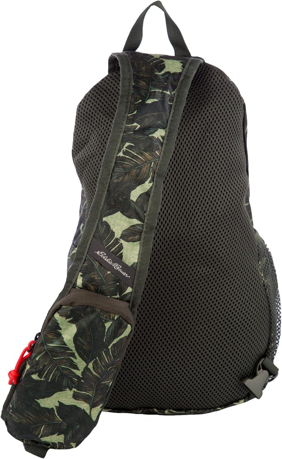 imageEddie Bauer Stowaway Packable Sling Bag Foldable Travel Outdoor Lightweight Compact Everyday Carry Ripstop Nylon 10L Dark SmokeDark Loden