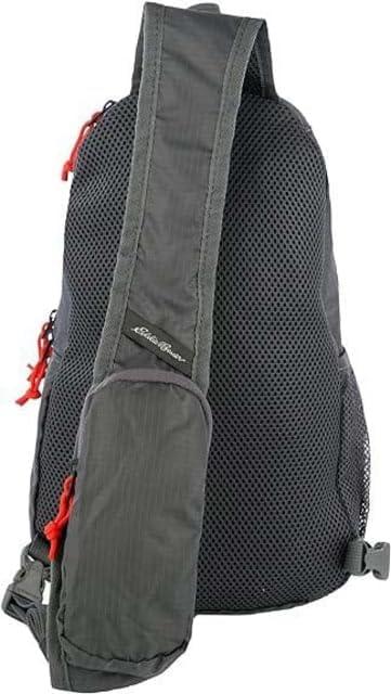imageEddie Bauer Stowaway Packable Sling Bag Foldable Travel Outdoor Lightweight Compact Everyday Carry Ripstop Nylon 10L Dark SmokeDark Smoke