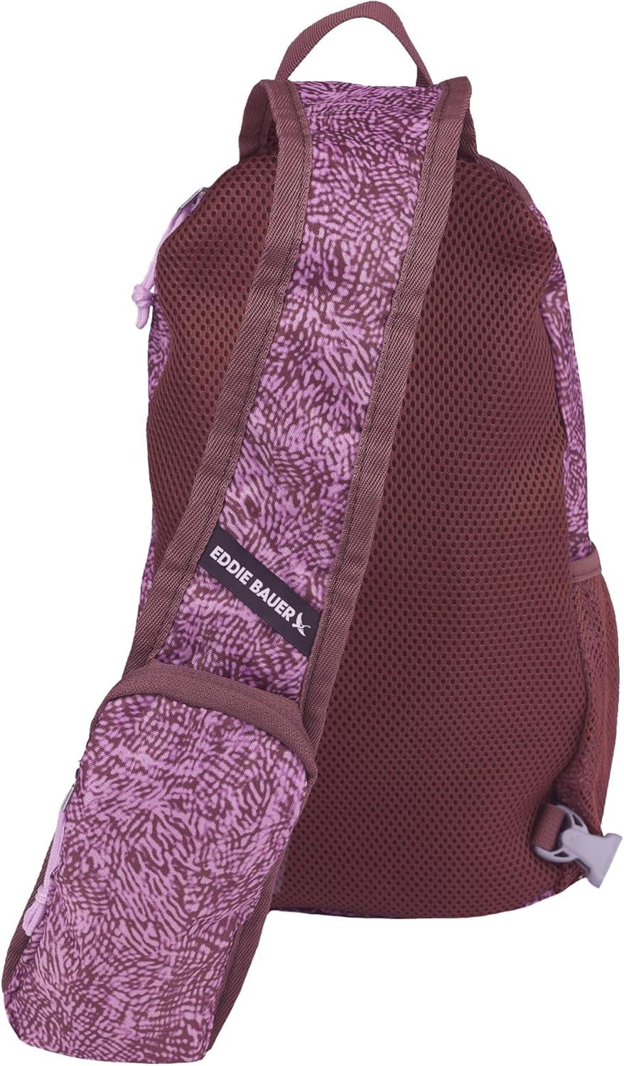 imageEddie Bauer Stowaway Packable Sling Bag Foldable Travel Outdoor Lightweight Compact Everyday Carry Ripstop Nylon 10L Dark SmokeLilac